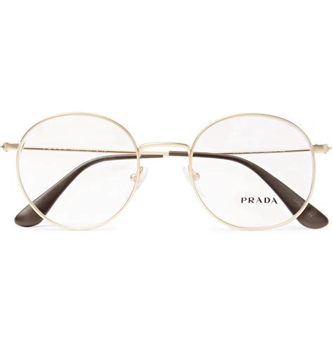 prada gold glasses|Prada glasses frame price.